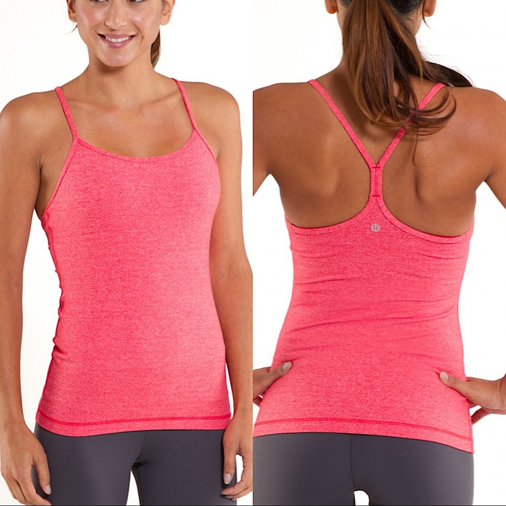 Lululemon Power Y Tank - Currant / Heathered Red